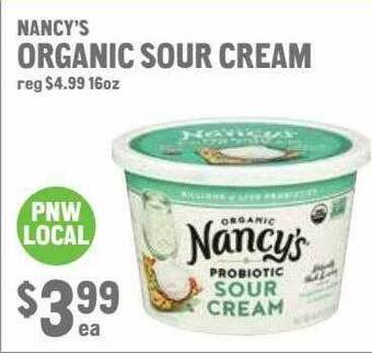 New Seasons Market Nancy's Organic Sour Cream offer