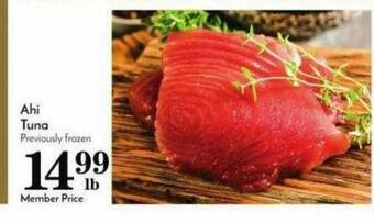 Pavilions Ahi Tuna offer