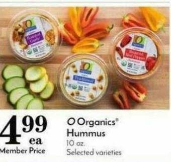 Pavilions O Organics Hummus offer