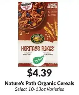 Woodman's Nature's Path Organic Cereals offer