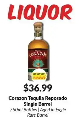 Woodman's Corazon Tequila Reposado offer