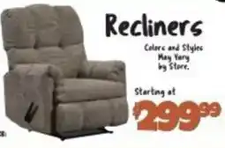 Big Lots Recliners offer