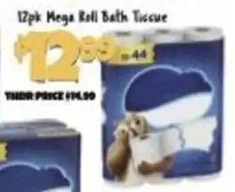 12pk Mega Roll Bath Tissue