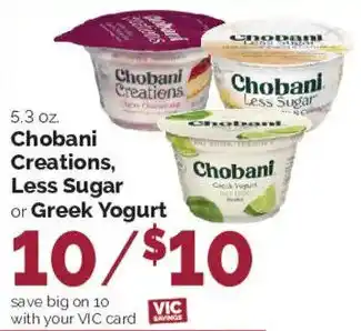 Chobani Creations, Less Sugar or Greek Yogurt