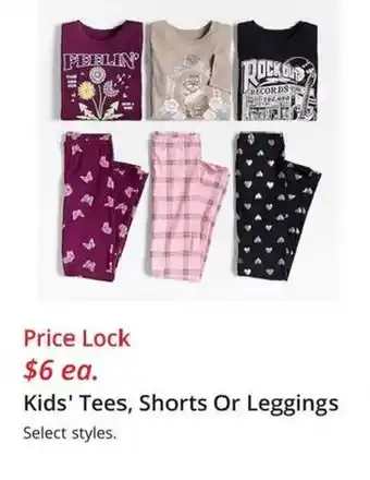 Kids' Tees, Shorts Or Leggings