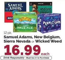Harris Teeter Samuel Adams, New Belgium, Sierra Nevada or Wicked Weed offer
