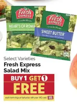 Harris Teeter Fresh Express Salad Mix offer