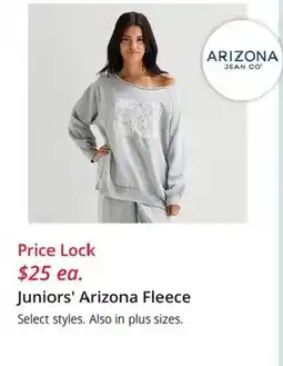 JC Penney Juniors' Arizona Fleece offer