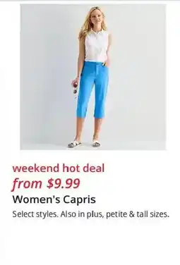 JC Penney Women's Capris offer