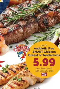 Harris Teeter Mega Brand Smart Chicken Breast or Tenderloins offer