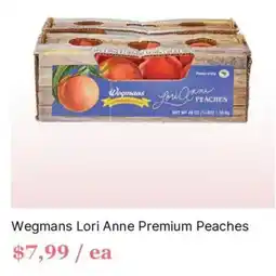 Wegmans Wegmans lori anne premium peaches offer