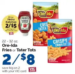 Harris Teeter Ore-Ida Fries or Tater Tots offer