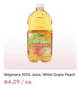 Wegmans Wegmans 100% Juice, White Grape Peach offer