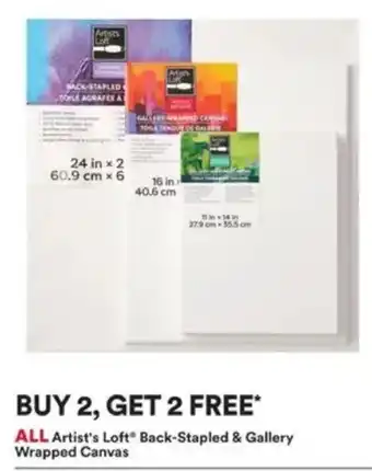 Michaels All Artist's Loft Back-Stapled & Gallery Wrapped Canvas offer