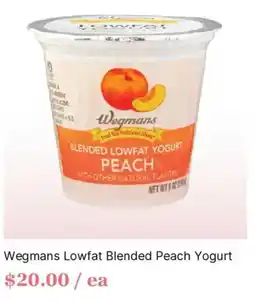 Wegmans Wegmans Lowfat Blended Peach Yogurt offer