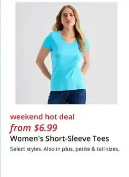 JC Penney Women's Short-Sleeve Tees offer