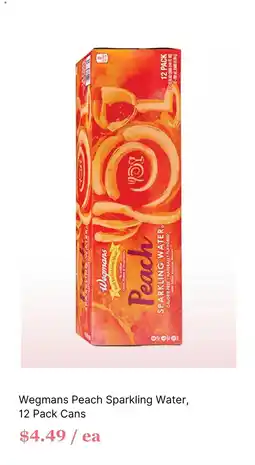 Wegmans Wegmans Peach Sparkling Water offer