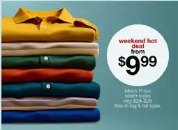 JC Penney Men's Polos offer