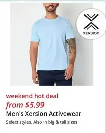 JC Penney Men's Xersion Activewear offer