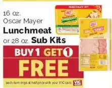 Harris Teeter Oscar Mayer Lunchmeat or Sub Kits offer