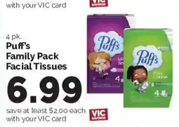 Harris Teeter Puff's Family Pack Facial Tissues offer