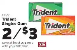 Harris Teeter Trident Singles Gum offer