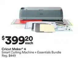 Michaels Cricut Maker 4 Smart Cutting Machine + Essentials Bundle offer