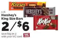 Harris Teeter Hershey's King Size Bars offer