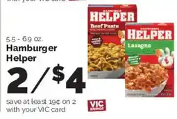 Harris Teeter Hamburger Helper offer