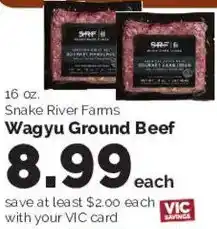 Harris Teeter Snake River Farms Wagyu Ground Beef offer