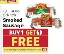 Harris Teeter Eckrich Smoked Sausage offer
