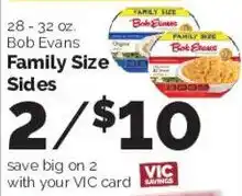 Harris Teeter Bob Evans Family Size Sides offer