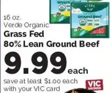 Harris Teeter Verde Organic Grass Fed Ground Beef offer