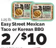 Harris Teeter Easy Street Mexican Taco or Korean BBQ offer