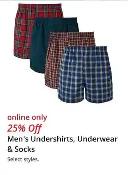 JC Penney Men's Undershirts, Underwear & Socks offer