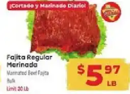 Supermercado El Rancho Fajita Regular Marinada offer