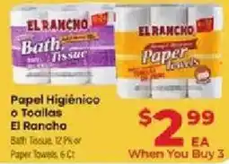 Supermercado El Rancho El Rancho bath tissue offer