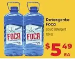 Supermercado El Rancho Foca liquid detergent offer