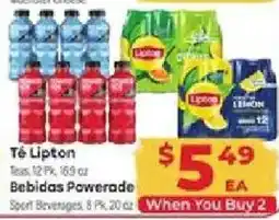 Supermercado El Rancho Té Lipton Teas offer