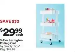 Michaels 3-Tier Lexington Rolling Cart by Simply Tidy offer