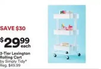Michaels 3-Tier Lexington Rolling Cart by Simply Tidy offer