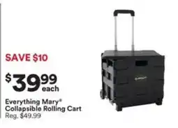 Michaels Everything Mary Collapsible Rolling Cart offer