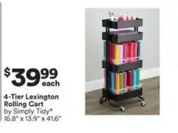 Michaels 4-Tier Lexington Rolling Cart by Simply Tidy offer