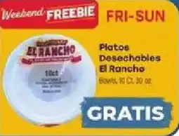Supermercado El Rancho Platos Desechables El Rancho offer