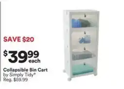 Michaels Collapsible Bin Cart by Simply Tidy offer