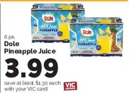 Harris Teeter Dole Pineapple Juice offer