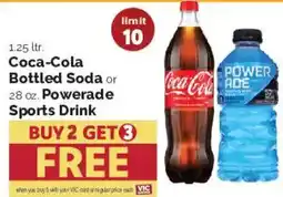 Harris Teeter Coca-Cola Bottled Soda or Powerade Sports Drink offer