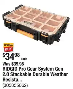 The Home Depot Ridgid Pro Gear System Gen 2.0 Stackable Durable Weather Resista... offer