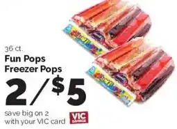 Harris Teeter Fun Pops Freezer Pops offer