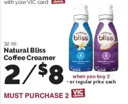 Harris Teeter Natural Bliss Coffee Creamer offer